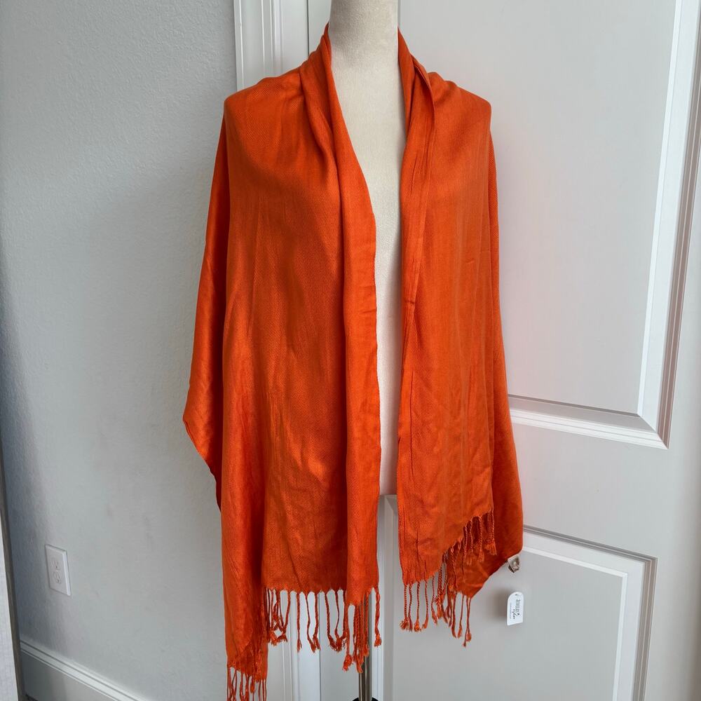 NWT Orange Pashmina Scarf Wrap